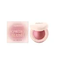Zephoco crimson powder blush with packaging box, 10g silky face makeup for daily glow. - 10.00g / Crimson