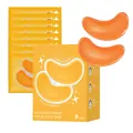 Set de 8 pares de mascarillas de gel para ojos con ácido kójico y cúrcuma hidratantes - Set de 8 Pares / Naranja