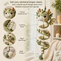 Ornement suspendu en spirale de dragon en crochet vert fait main pour chambre bébé - Dragon de Forêt Rouge / 1 Pièce