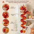 Ornement suspendu en crochet dragon spirale fait main avec détails d'étoiles - Dragon de Feu / 1 Pièce