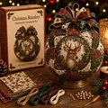 DIY-Set für Weihnachts-Patchwork-Ornamente mit Rentier-Motiv und Stoff - Rentier-Thema