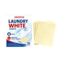 Jakehoe laundry whitening sheets for cleaning clothes and brightening white fabrics - 10 Pieces