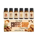 Premium set of 6 coffee shop themed fragrance oils with mocha and hazelnut scents - 60ML (10ML*6)