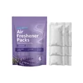 Lavender scented air freshener sachets for wardrobes and cars, 6 pack with purple pouch - 6pcs