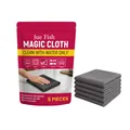 Jue Fish 5-pack multipurpose microfiber cleaning cloths for lint-free daily cleaning - 5 Pieces / Gray
