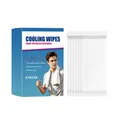 Pack de 6 lingettes rafraîchissantes pour la peau lors d'activités en plein air - Lot de 6 / Emballage Bleu-Tissu Blanc