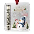 Creative acrylic Christmas snowman money holder ornament for holiday gifting décor - Snowman