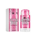 Bâton de maquillage pailleté rose pour visage et corps, idéal pour éclat Halloween. - 16.00g / Rose