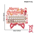 Decorative wooden Christmas countdown calendar featuring Santa and gingerbread man. - Gingerbread Man Santa Style