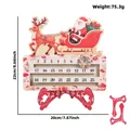 Christmas wooden countdown calendar featuring Santa Claus, reindeer, and dimensions - Sleigh Santa Style