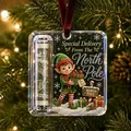 Christmas elf money holder ornament for tree with Special Delivery text - Elf