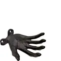 Vintage hand-shaped resin wall hook for creative Halloween home decor and spooky wall hanging - Single Piece / Black