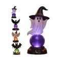 Colección de bolas de cristal de Halloween con diseños de fantasmas, cuervos, búhos y gatos - Fantasma