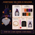 Detaillierte Ansicht des Halloween Zwerg Diamant Malerei Kits mit Perlen und Werkzeugen - Halloween Gnom Set