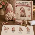 Professionele handgenaaide patchwork kabouter DIY-set met hoogwaardige stoffen - Rode Ster Kabouter