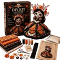 Comprehensive Halloween Day of the Dead patchwork doll DIY sewing kit with all materials. - Skeleton Groom (Style D)