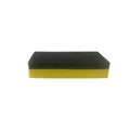 Esponja de limpieza absorbente de doble capa en negro y amarillo para uso doméstico - Esponja Cuadrada Amarilla
