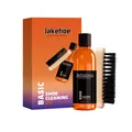 Comprehensive JAKEHOE shoe cleaning kit with liquid formula and wooden brush in orange box - 100ml With Brush