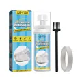 Detailed macro view of Jue-Fish shoes whitening cleansing gel kit with brush and tape - 100ml Cleaning Kit (With Brush And Tape) / 100ml