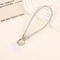 Luxury sparkling silver rhinestone phone wrist strap with anti-lost metal buckle - Gemstone Tiny Beads Charm (K5568) / AB Color