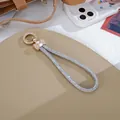 Sparkly full rhinestone phone strap and keychain with golden bow detail for bags - Charm / Bow 10-Row Rhinestone Chain Charm (K5758) / AB Color