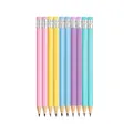 Premium 12er-Set Makronen-Buntstifte mit Radiergummi zum professionellen Zeichnen - 10-teiliges Set / Mehrfarbig