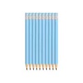 12er-Set hellblaue Makronenstifte mit Radiergummis für Schule und Schreibwaren - 10-teiliges Set / Blau