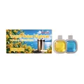JAKEHOE Trash Odor Fighter capsules with ocean and osmanthus scents, 2 pack - Deodorizer Dual Pack (With Nano Tape) / Yellow & Blue