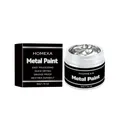 HOMEXA pintura metálica plateada profesional al agua para hierro y decoración, frasco de 50g - 50.00g / Plateado