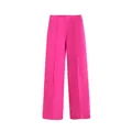 Vue détaillée d'un pantalon large fuchsia vif avec un élégant pli central devant - XS / Bas / Rose rouge