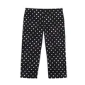 Vollansicht der stilvollen schwarzen Damenhose mit klassischem weißem Punktmuster. - XS / Unterteile / Schwarze Polka Dots