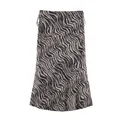 Jupe mi-longue tendance à imprimé zèbre pour femme avec cordons de serrage latéraux stylés. - S / Bas / Imprimé zèbre