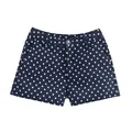 Summer navy blue and white polka dot shorts with slim fit high waist design for women - S / Bottoms / Navy Blue