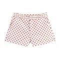 Women's summer white shorts featuring a classic red polka dot pattern in a slim fit. - S / Bottoms / Light Pink