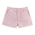 High-quality pink women's summer shorts featuring classic black polka dot pattern - S / Bottoms / Pink