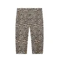 Gedetailleerd zicht op Capri-broek met luipaardprint, slanke pasvorm en levendig dessin - XS / Bottoms / Luipaardprint