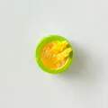 Detailed macro view of a miniature mango dessert resin charm featuring pineapple toppings - Lemon Skewers Dessert Style / Light Green