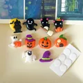 Collection of cute Halloween resin charms with adhesive dots for DIY shoe charms and clips - Fridge Adhesive Sticker (Without Card Head) / 10 Pieces/Pack