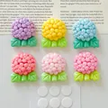Bunte Harz-Blumenanhänger für Bastelarbeiten und Haarschmuck-Zubehör - Klebestil (Ohne Header-Karte) / 6er Set