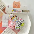 Gros plan de breloques en résine panda mignon pour épingles à cheveux et coques DIY - Planche à Dessin Panda sans Trace avec Tête de Carte / 5 Pièces