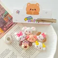 Gros plan détaillé de breloques en résine d'animaux pour aimants et accessoires de cheveux - Tête d'Animal Magnétique avec Nœud / Lot de 6 (Avec Emballage Carton)