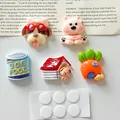 Ensemble de charms DIY en résine sur le thème des chiots et du jardin, avec adhésif - Chien de Jardin (Adhésif Sans Trace) / 5 Pièces (Sans Carte de Tête)