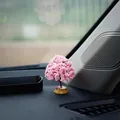 Realistic miniature pink cherry blossom tree ornament for car dashboard decoration - Love Tree Style / Pink