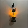 Aimant de réfrigérateur en forme de lanterne vintage avec lumière LED pour décoration - Lampe Verticale Rétro + Crochet Magnétique