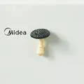 Magnete da frigo a forma di fungo 3D con cappello nero a pois e gambo realistico. - Fungo Ostrica Nero