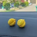 Realistic resin mini durian fruit figurines for creative car dashboard interior decoration - Durian / 2 Pcs/Set