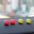 Realistic resin fruit car dashboard ornaments including lychees and citrus decor - Litchi and Durian Combo / Set of 4