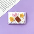 Close-up of a large cute simulation cream biscuit accessory with stars and moon - 4.3cm * 3.0cm / Purple