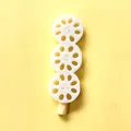 Vue détaillée d'un aimant de réfrigérateur créatif en forme de tranches de racine de lotus - Brochettes de Racines de Lotus