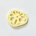 Nahaufnahme eines realistischen 3D-Kühlschrankmagneten in Form einer Lotoswurzelscheibe - Neue Lotuswurzelscheiben Stil